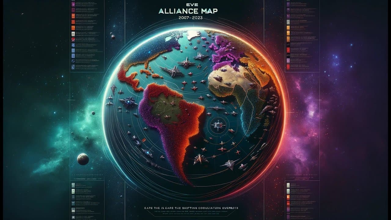 EVE Alliance Map 2007 - 2023 Time lapse