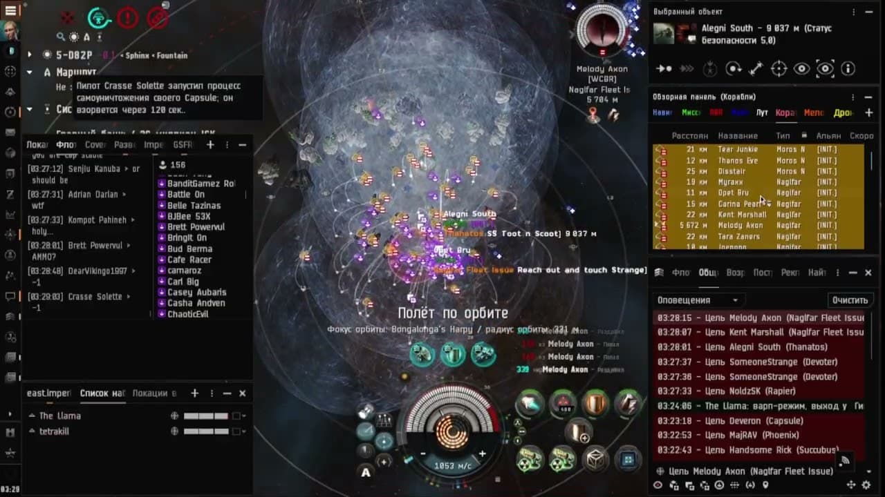 FC The Llama Kikimora fleet vs Phoenix The Initiative fleet