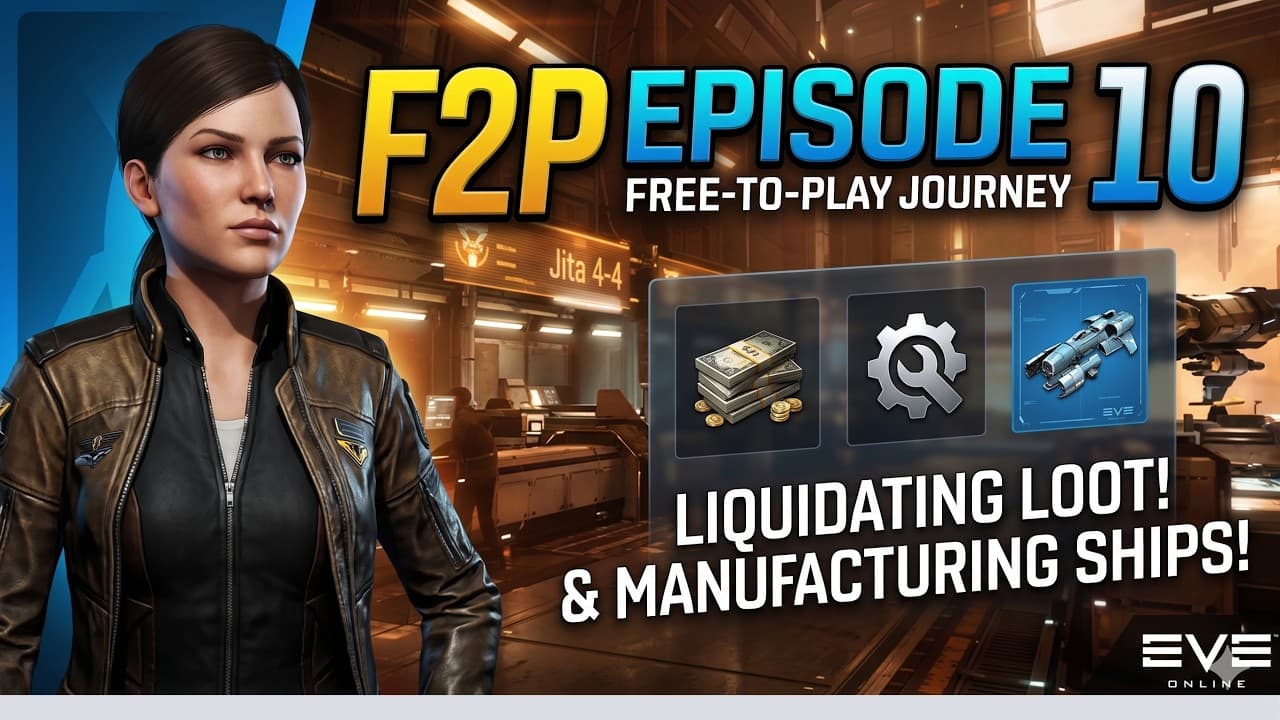 EVE Online F2P Journey Ep 10: Liquidating Loot & Starting Industry!