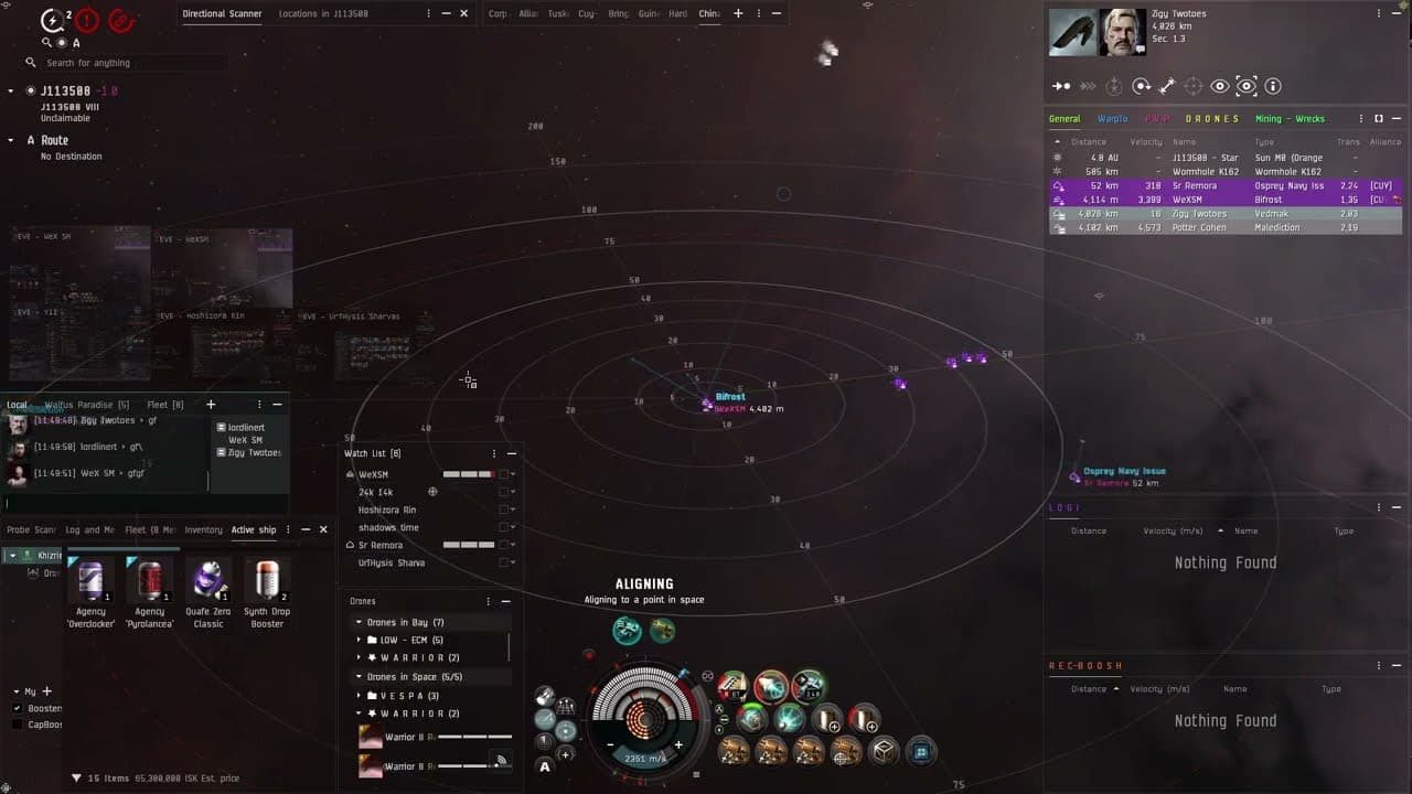 Spanish comms - AC Khrizriel + nospreys  vs Vapor Lock cruiser gang