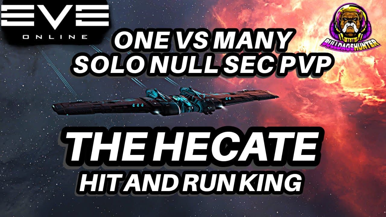 One VS MANY - Solo  PVP Null Sec - The Hecate - Hit and Run King - EVE ONLINE