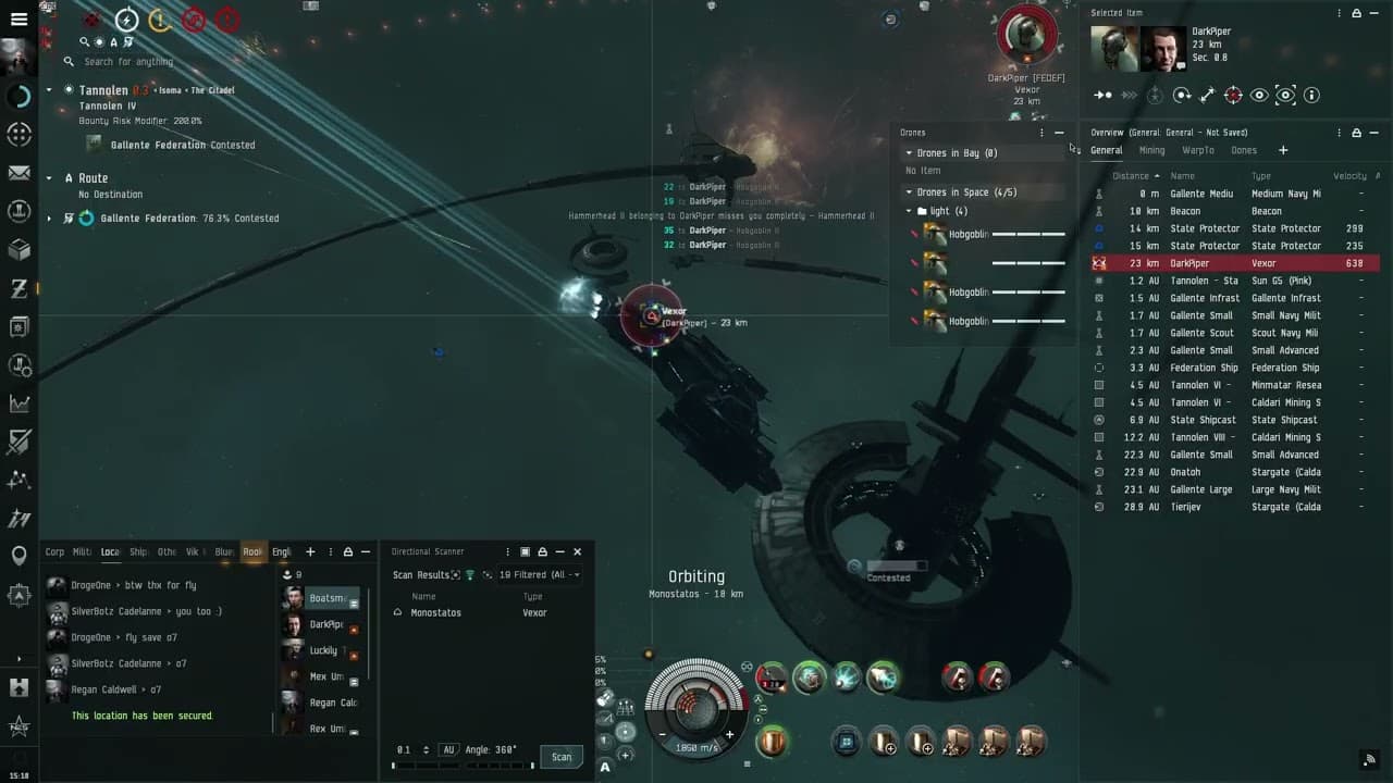 EVE Online Osprey Navy Issue vs Vexor PvP