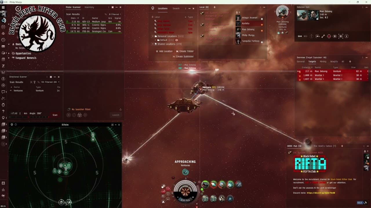 EVE ONLINE PROSPECT HUNTING VENTURE PVP BRRC