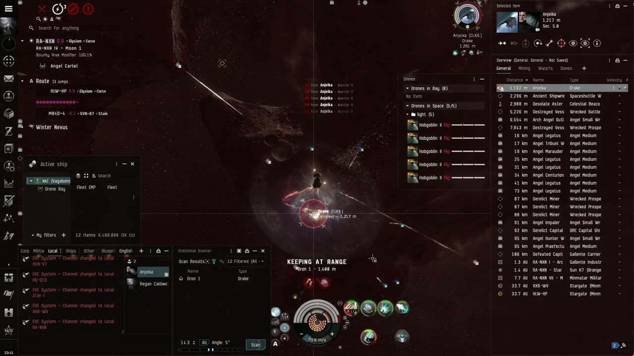 EVE Online   Vagabond vs Drake PvP