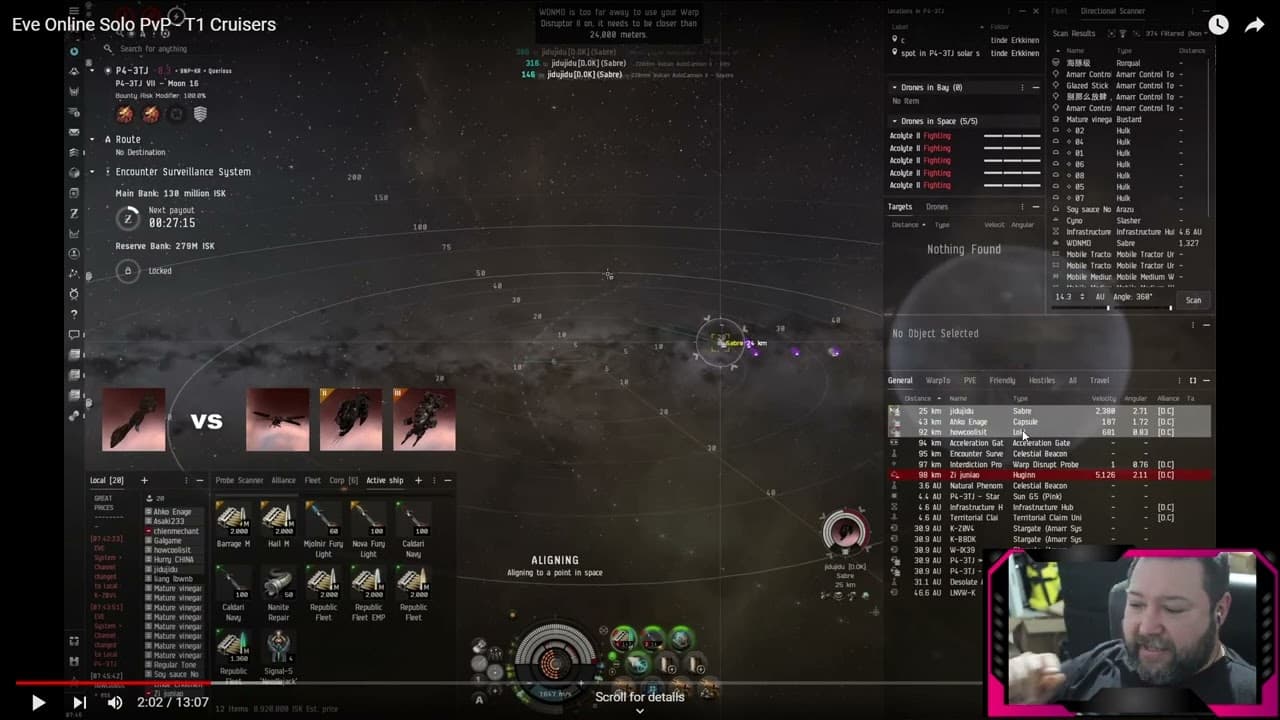 Eve Online Solo PVP T1 Cruisers - REACTION & Commentary