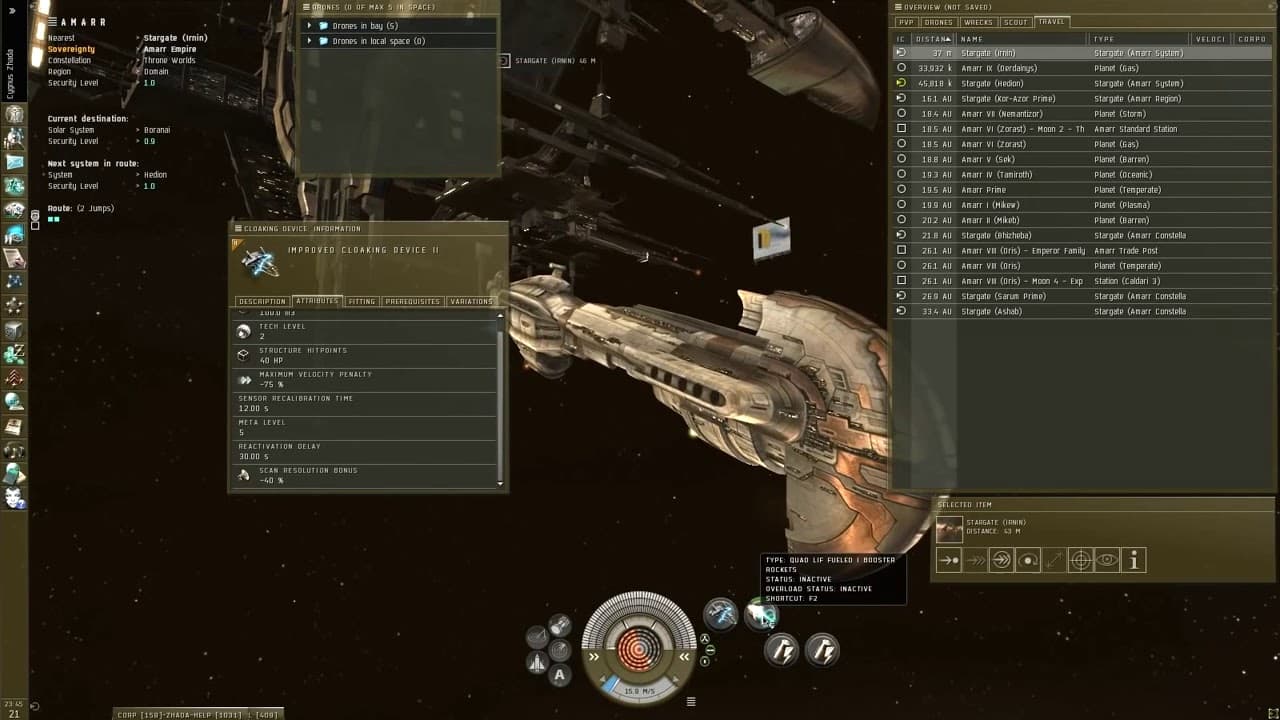 EVE tutorial Cloak mwd trick hd