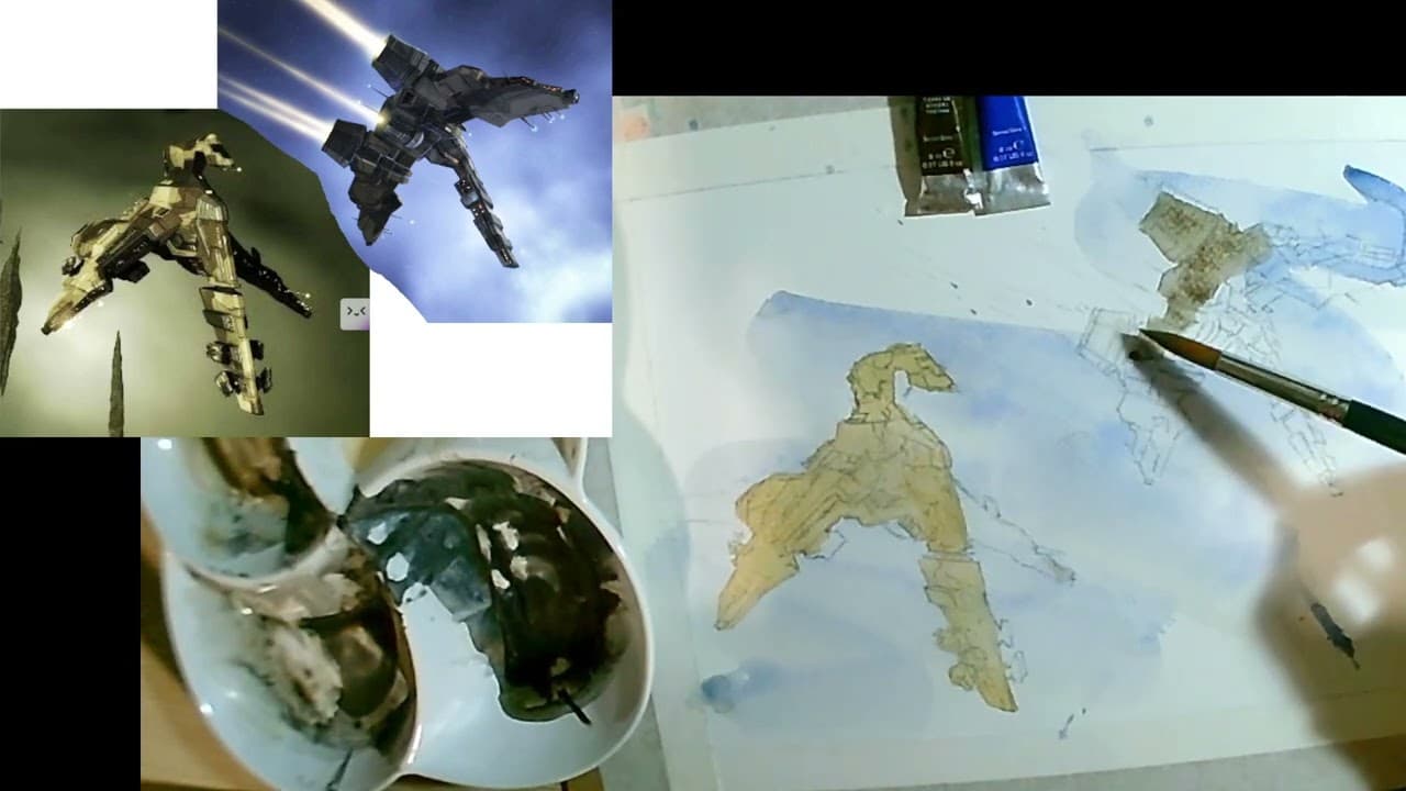 Twitch Stream painting of 2 Worms - Eve Online Art
