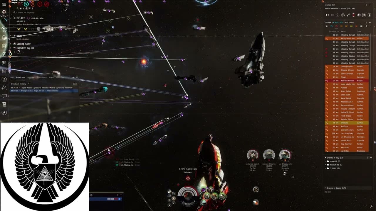EVE Online - Saving Nyx from PH bomber fleet