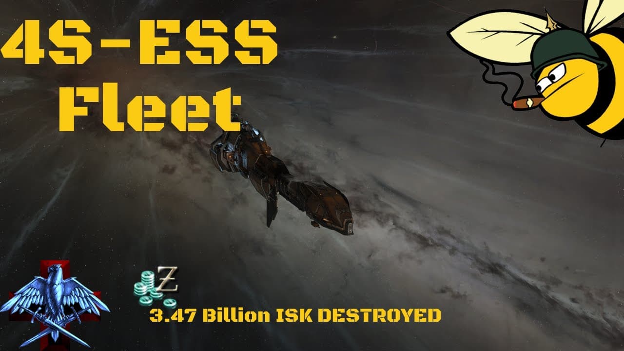 #eveonline 4S ESS Filament Fleet Hunts and Kills Hostile Golem #pvp