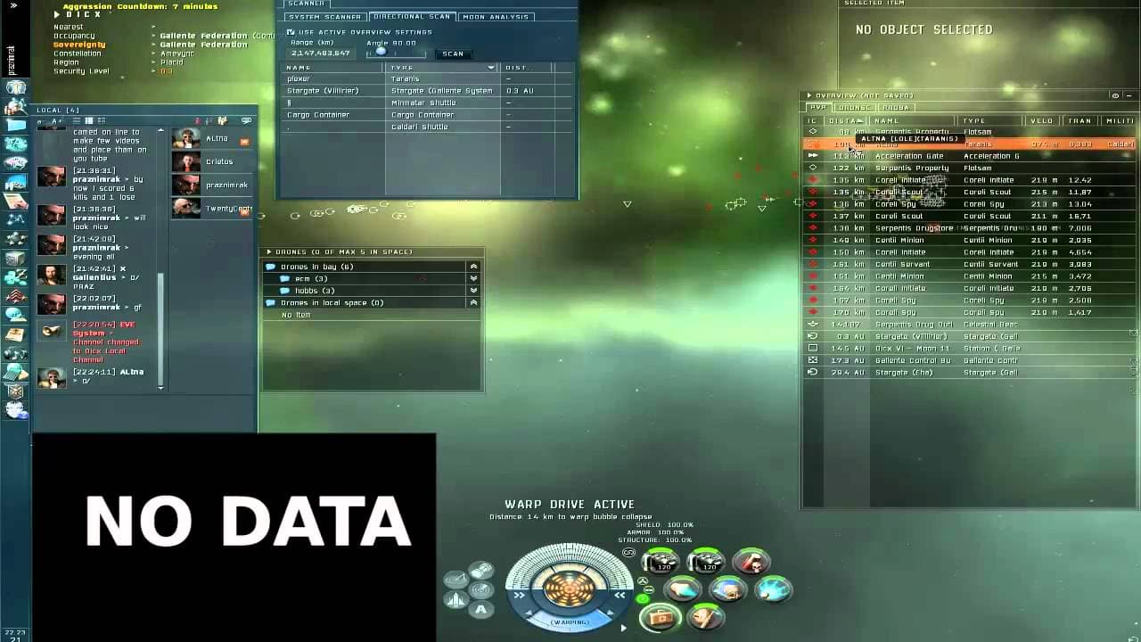 EVE online COMET VS TARANIS