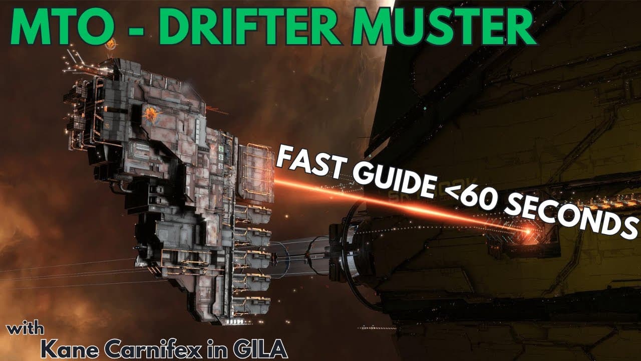 EVE:Online MERC DEN - MTO - Drifter Muster less than 60 Seconds Guide - Passive Gila
