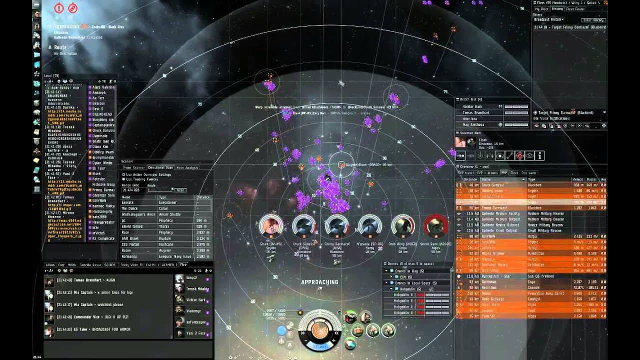 Eve Online (fleet) - Fighting the Gallente