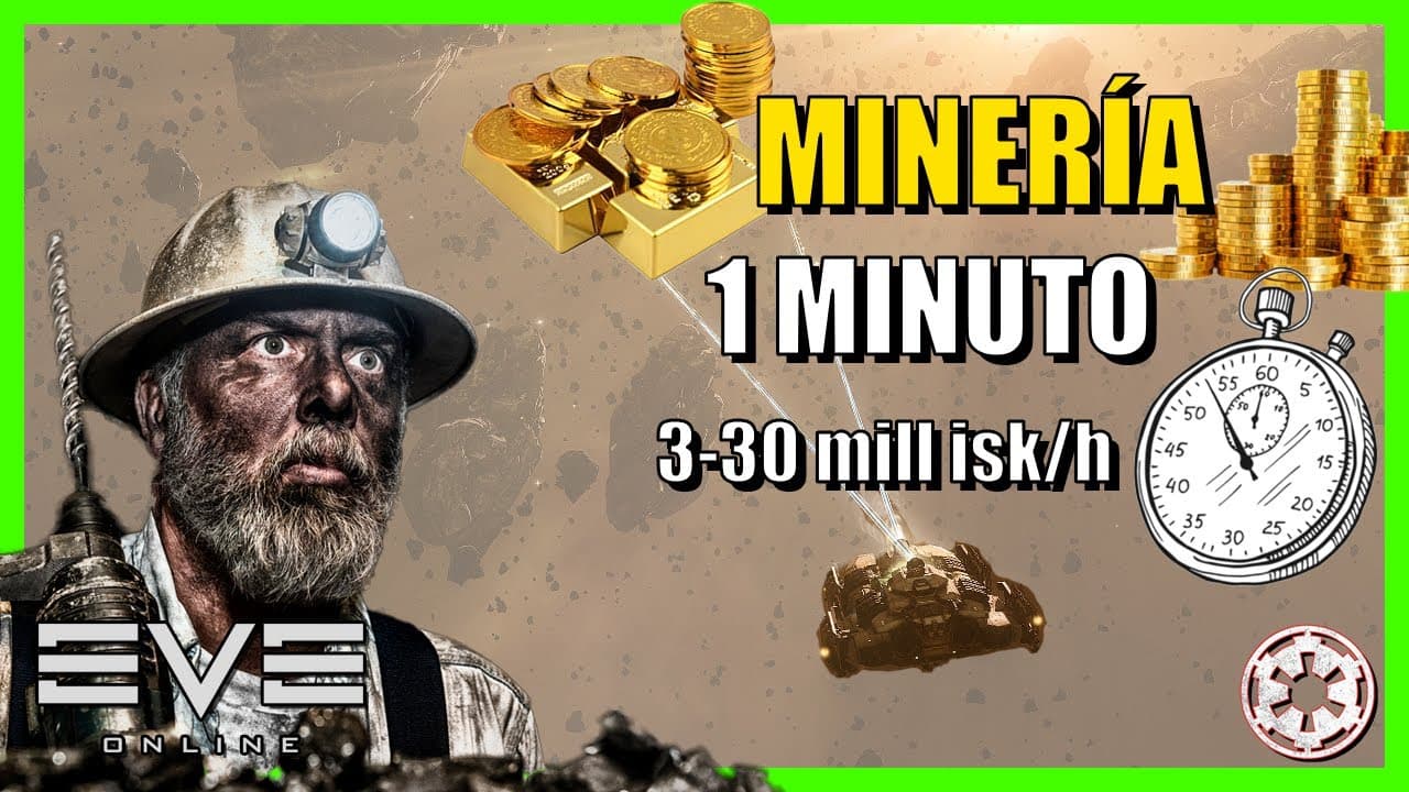 💎 Guía de MINERÍA en 1 minuto 💎 || Tutorial Eve Online 2024