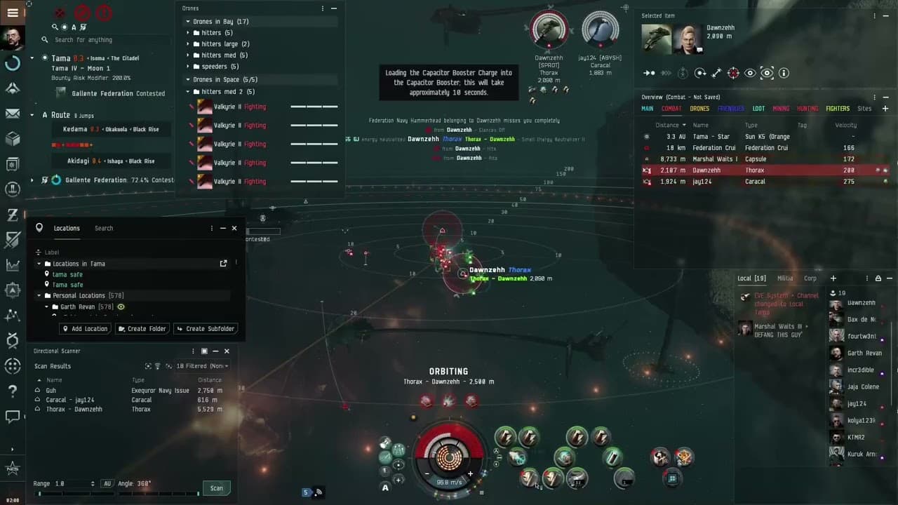 [EVE ONLINE] My Neut VNI with Triple Reps destroys an ENI and Thorax in a 3v1