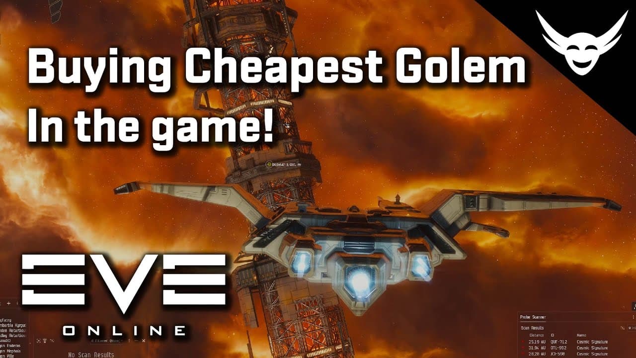 EVE Online - Sneaking the Cheapest Golem Out of Low Sec!"
