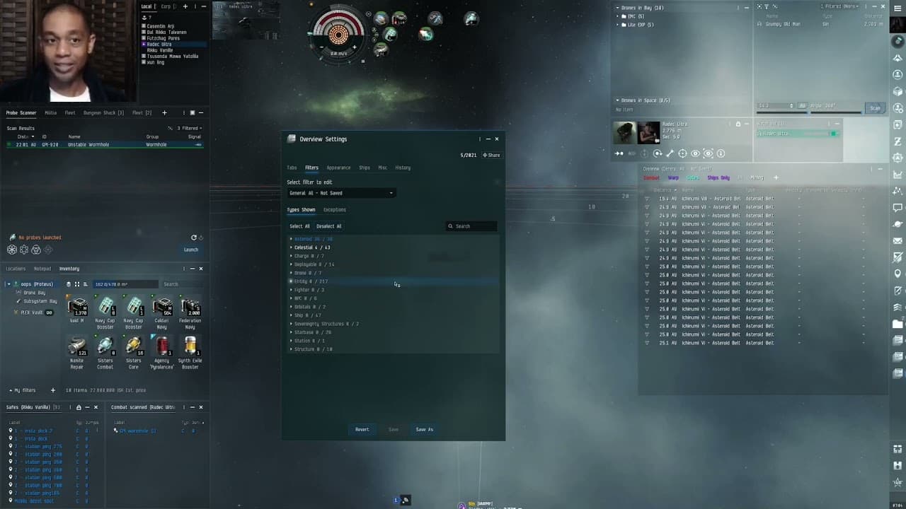 Eve Online - How to change and adjust your overview settings.