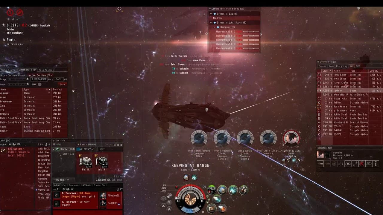 Solo Brutix Vs 6 Cormorants, Sabre, Atron