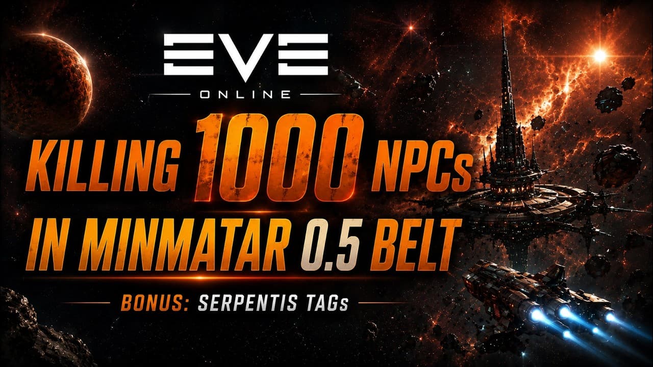 Eve Online - Killing 1000 NPCs in Minmatar 0.5 belt