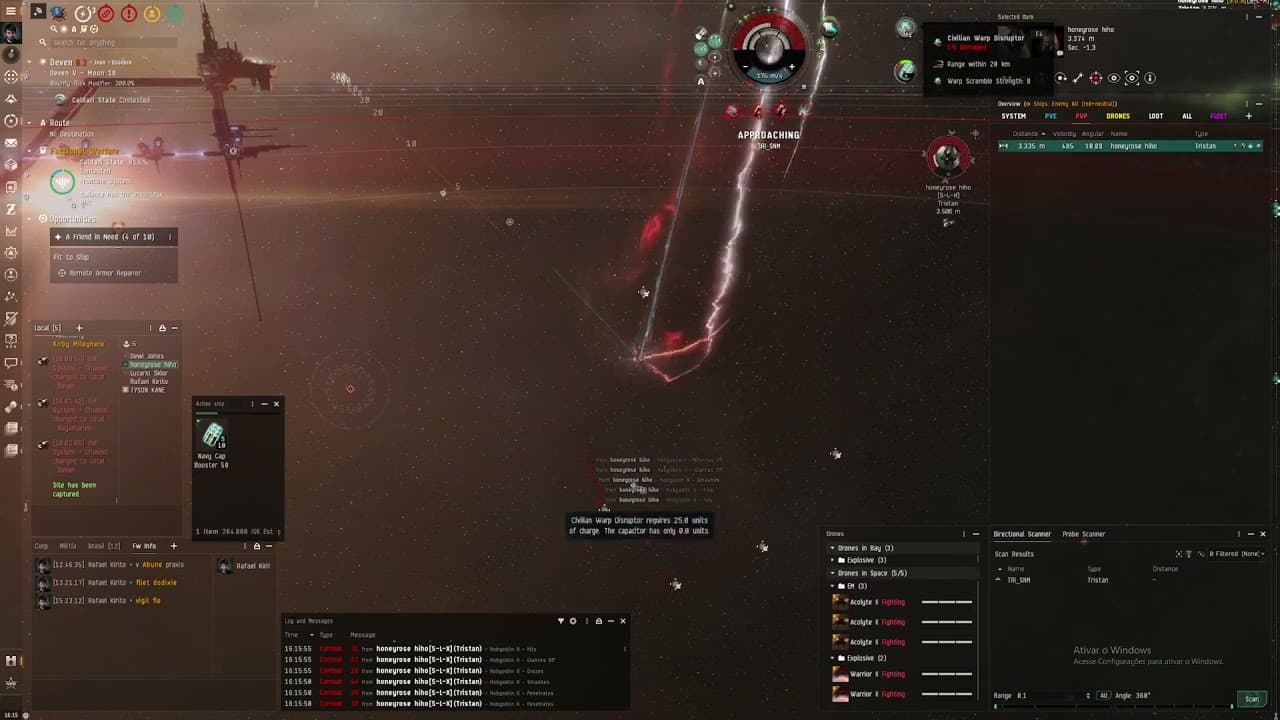 EvE HullTank AnciShield Tristan Vs Neut Tristan - Win