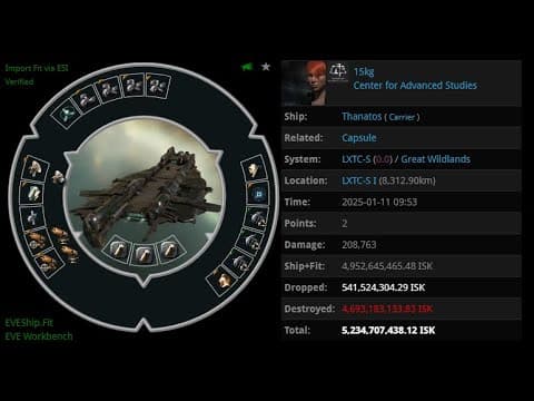 [EVE ONLINE / AMC] 11 JAN 2025 Killed thanatos in great wildlands