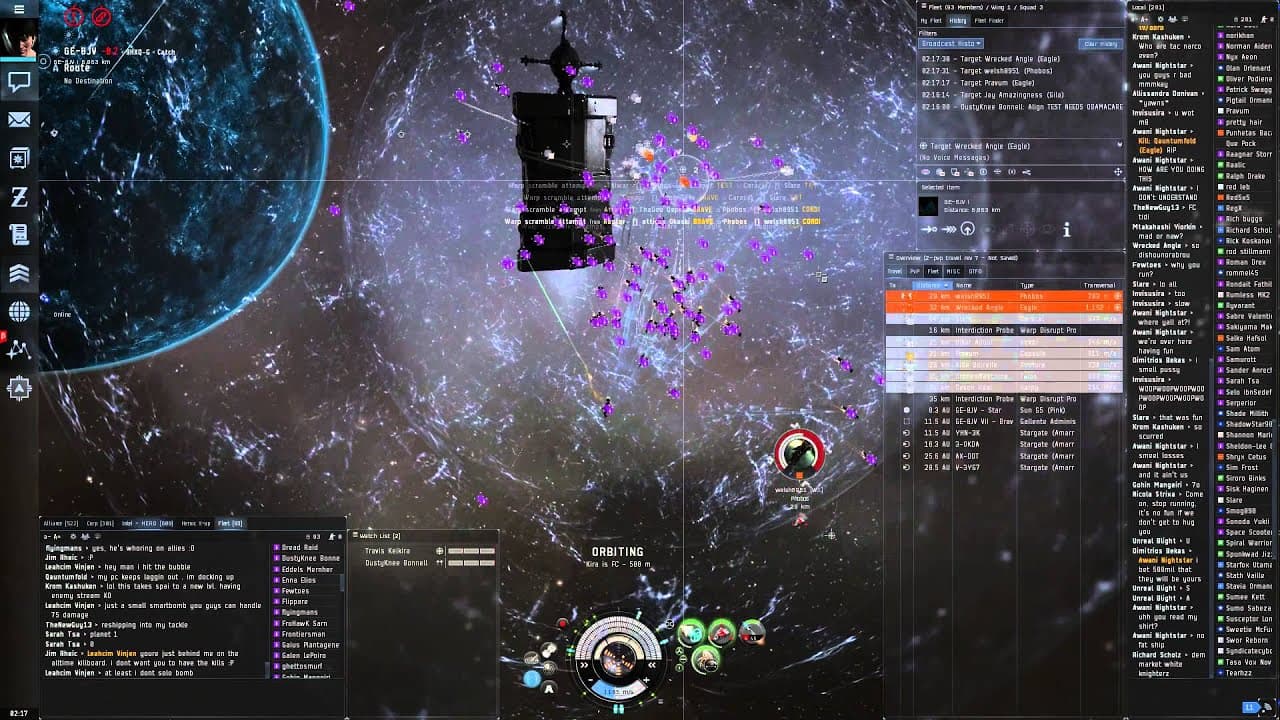 Eve Online Brave Newbies GE Defense Fleet Dunking Goons Part 1/2