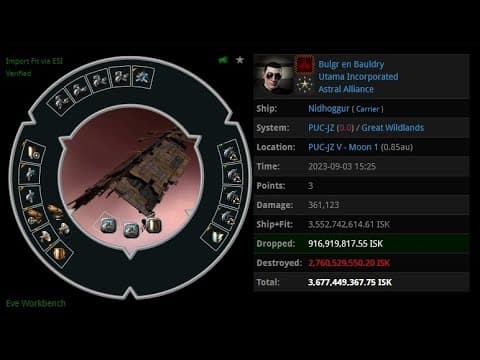 [EVE ONLINE / AMC] 03 SEP 2023 Killed Nidhoggur in Great Wildland