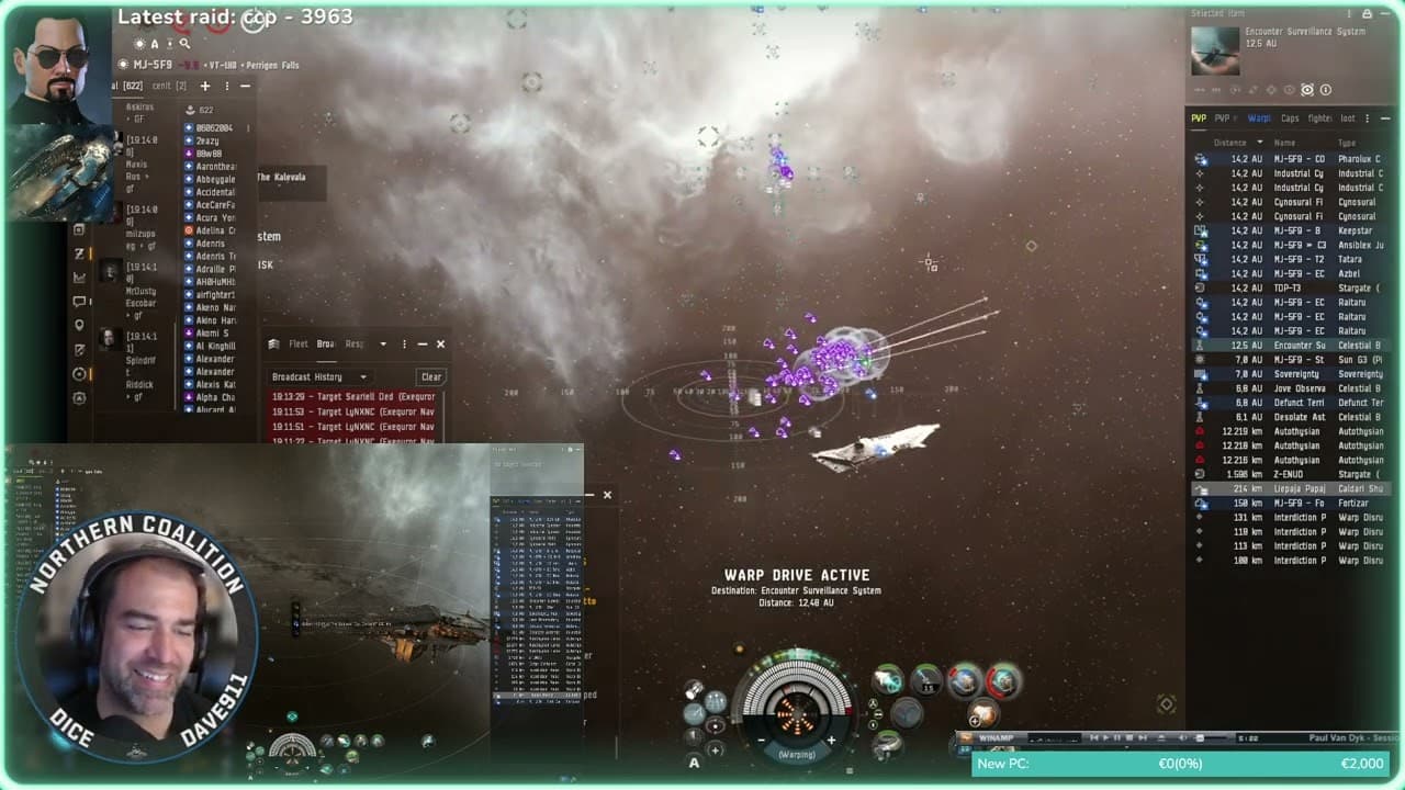 *EveOnline* *PVP* Standing Fleet Hunter with nice Rattlesnake/Sleipnir killl 02/09
