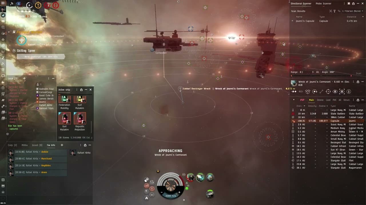 EvE Arty Rifter vs Cormorant Blaster