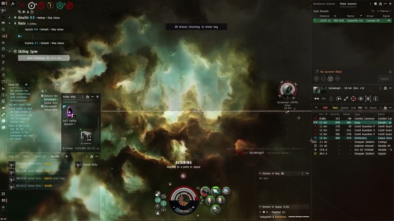 EvE DualRepIncursus vs Retribution + Enyo (loss)