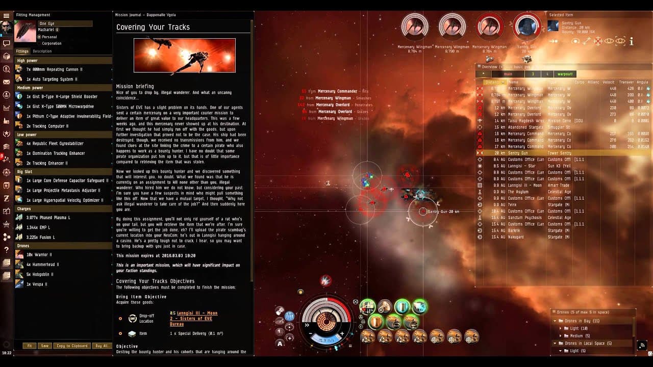 EVE Online: Covering Your Tracks Level 4 Storyline - Taisu Magdesh vs Machariel