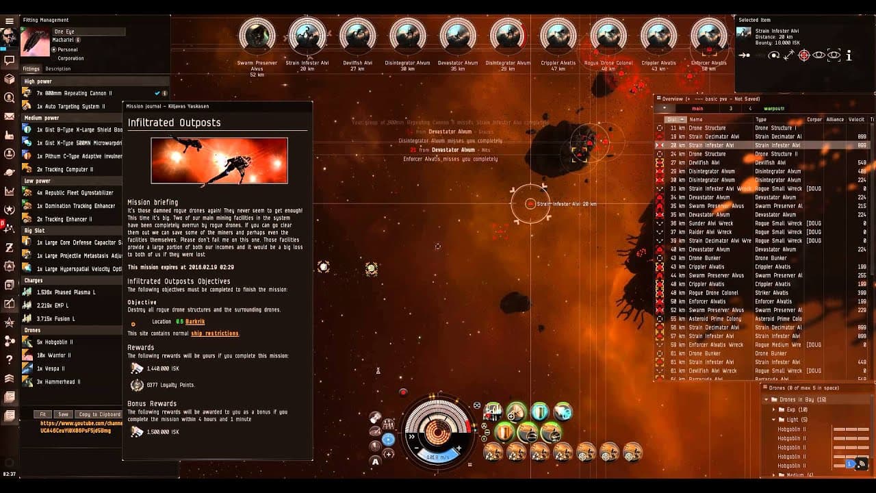 EVE Online: Infiltrated Outposts Rogue Drones Level 4