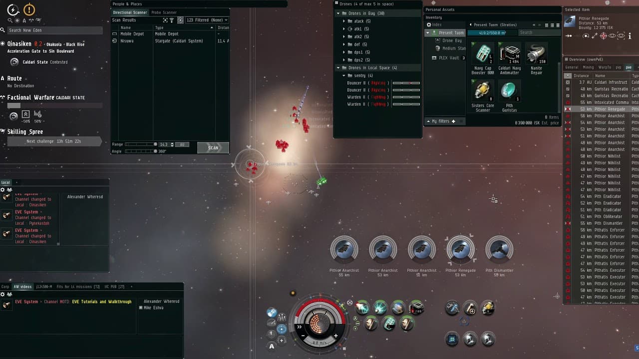 EVE-online Guristas Troop Reinvigoration Camp |  Gurista 6/10 DED complex. Stratios