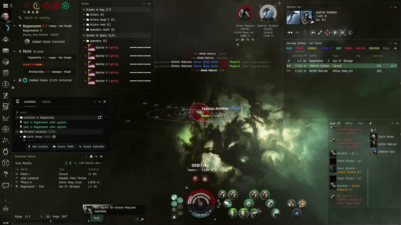 [EVE ONLINE] My Neut VNI gets Caracal and an Imicus Navy killmarks!