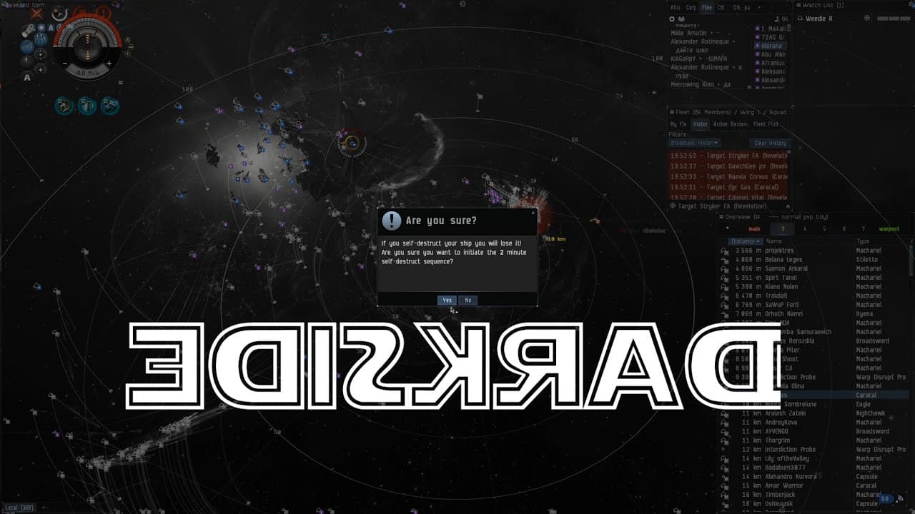 Eve Online. Darkside vs X.I.X, Nightmares vs Machariels PvP