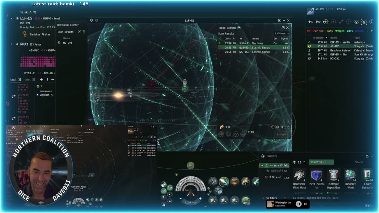 *EveOnline* *PVP/E*  Hunting INITs and Hacking 04/01