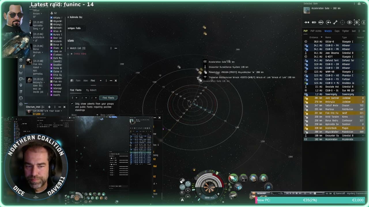 *EveOnline* *PVP* Saturday Night Fleet Hunter with 2 Dreadkills 21/09