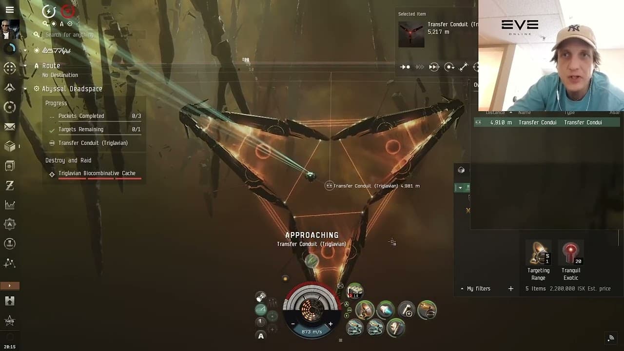 Tranquil Filament (Eve Online Commentary) Abyss, new level ii fit Ishkur, exotic abyss gameplay