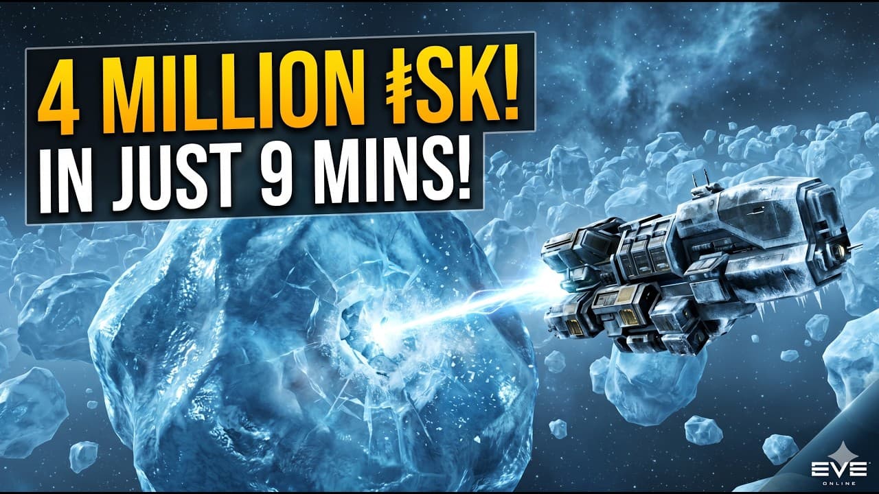 4 Million ISK in 9 Minutes?! | EVE Online Ice Mining 2026, How to Make ISK Fast