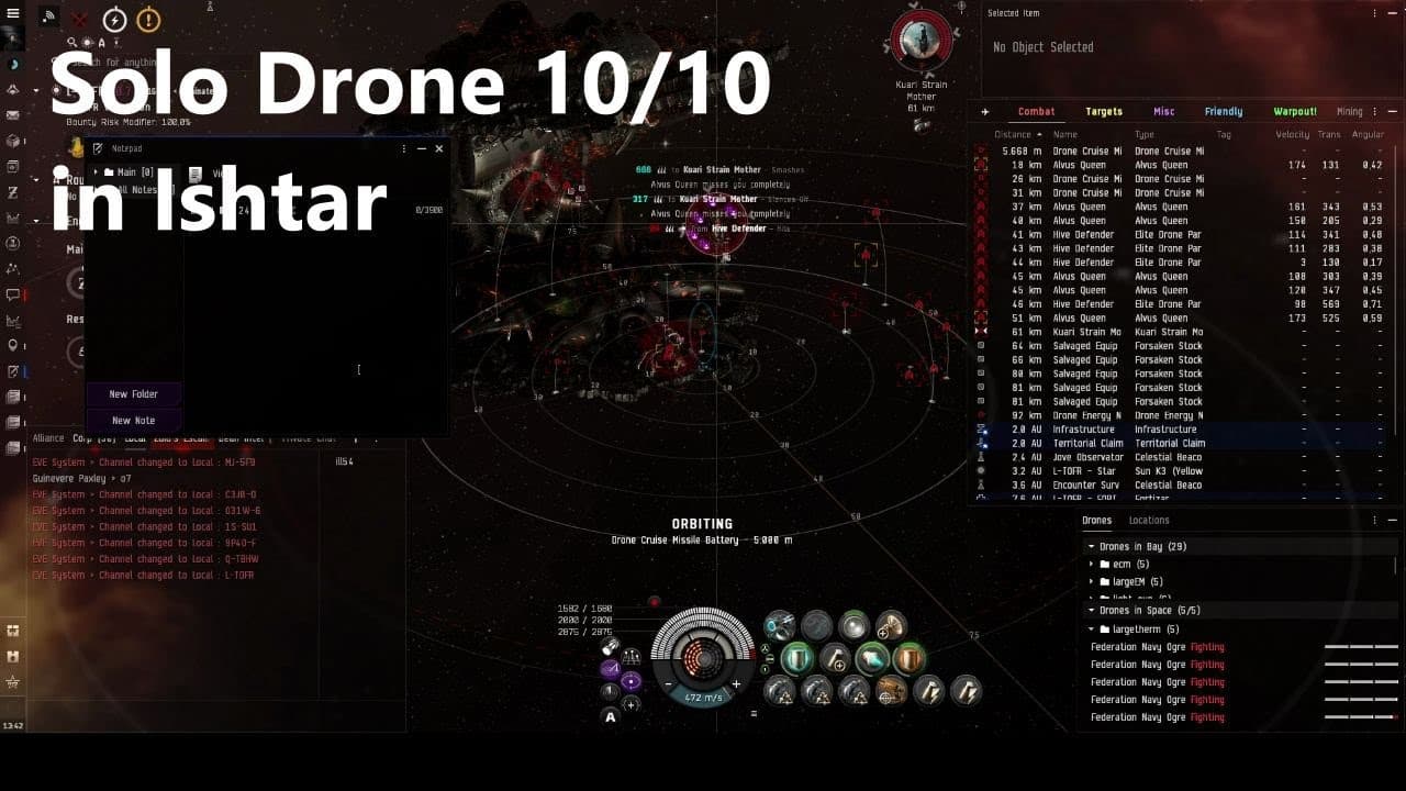 Eve Online | Solo Ishtar Drone 10/10