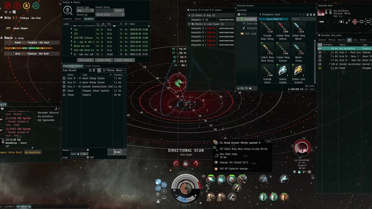 EVE-online PVP. Loki Vs Tempest