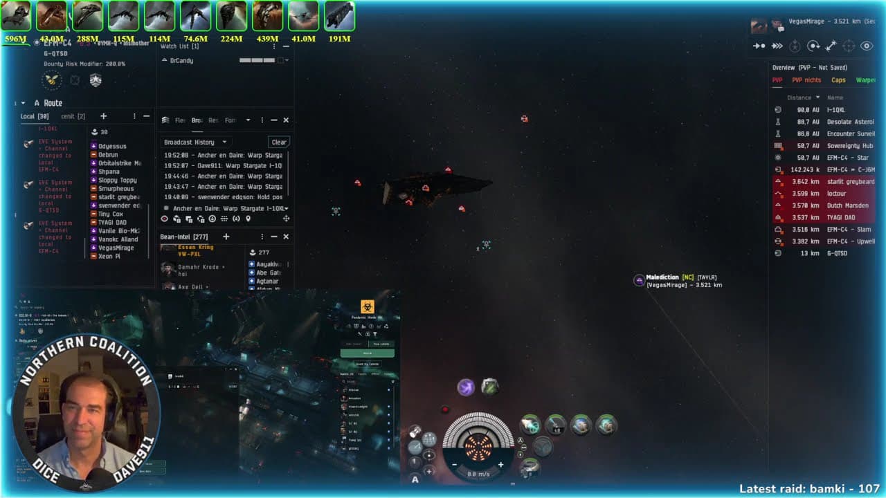 *EveOnline* *PVP* 40bil destroyed +Marshal kill on Friday Night Fleet - Hunter 08/08