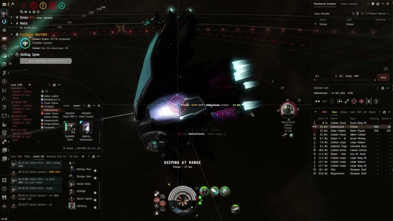 EvE Arty Rifter vs Rail Tristam (Loose)