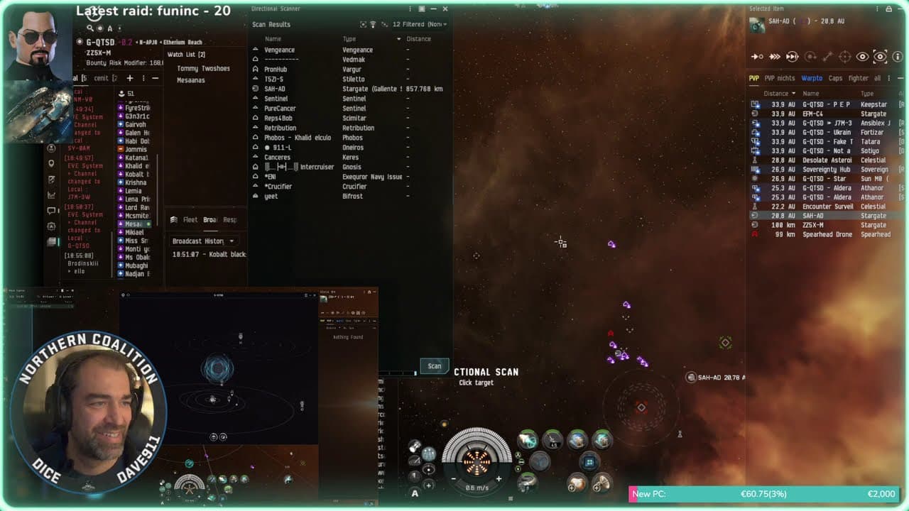 *EveOnline* *PVP* Friday Night Standing Fleet Hunter 08/11