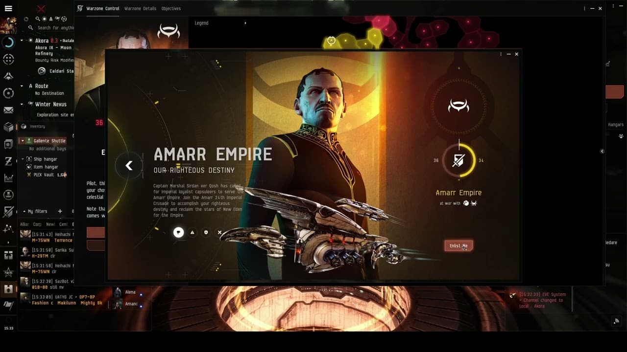Faction Warfare   How to direct enlist