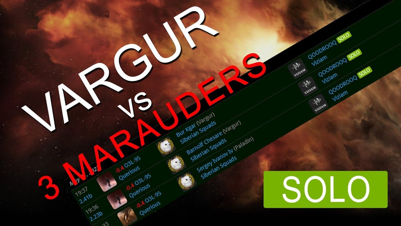 1 vargur vs 3 marauders. PVP // EVE online