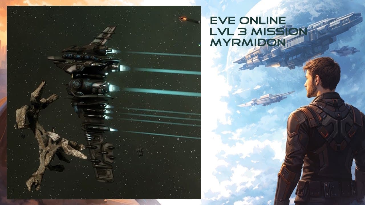 EVE Online Level 3 Retribution Mission | Angel Cartel | Myrmidon Drone Gameplay