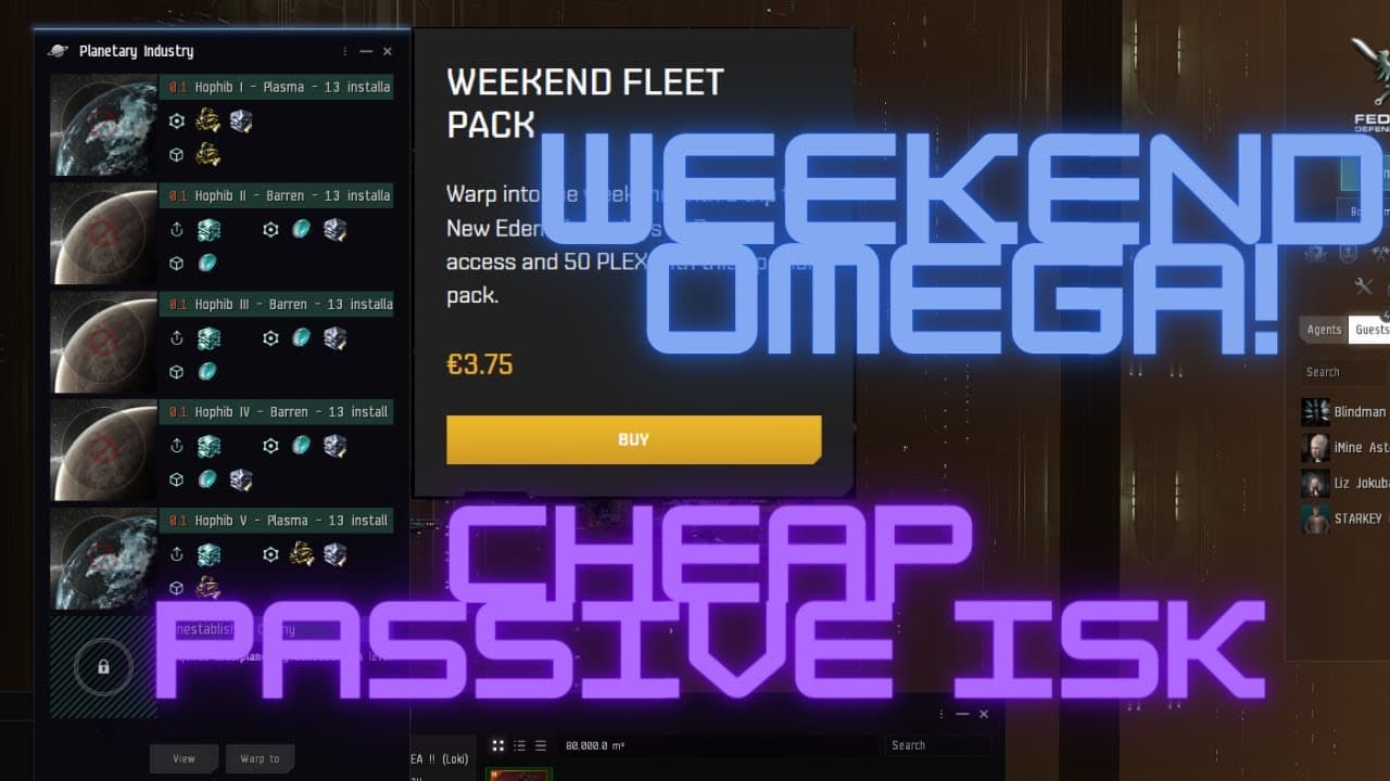 Cheap Passive ISK with the Weekend Fleet Pack