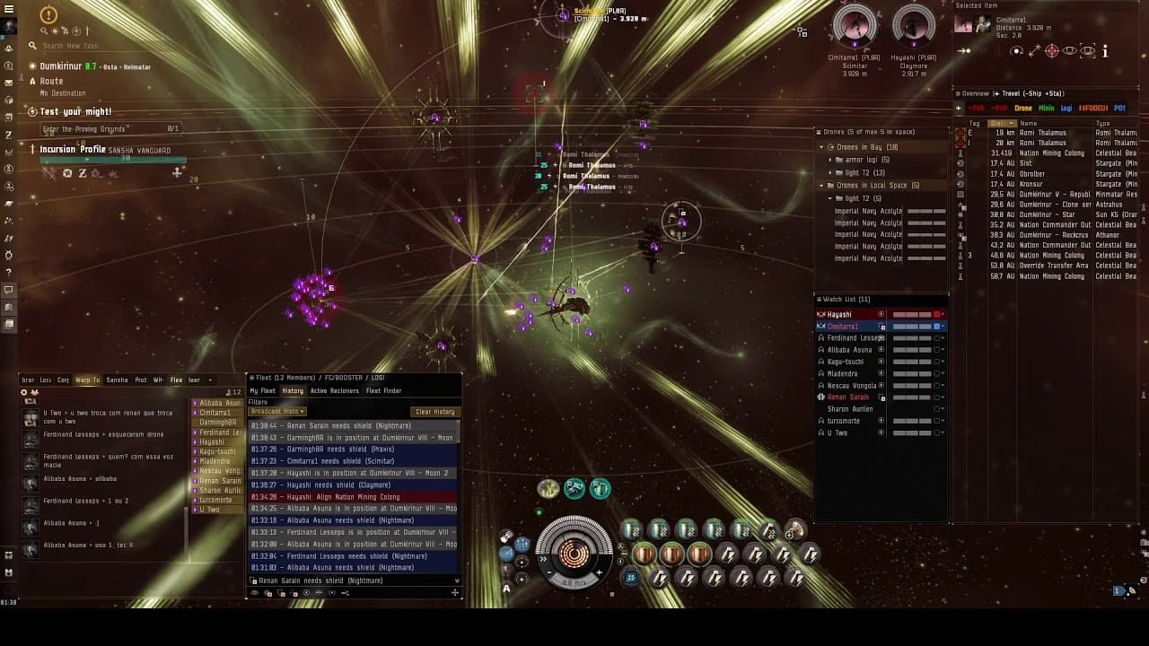 EVE Online  fleet  incursão da LeeroyBR  Sansha Vanguard