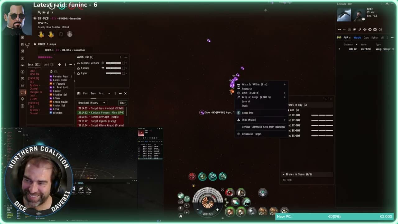 *EveOnline* *PVP* Fleet Hunter 30/08