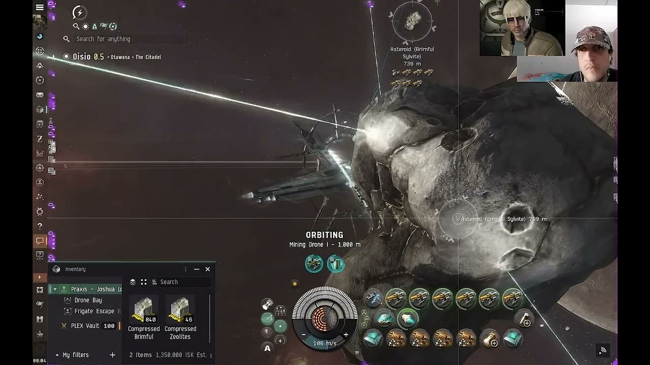 EVE Online: Mining Gameplay for 30 Minutes, & Music #eveonline